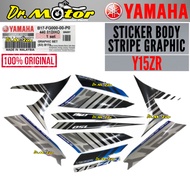 100% ORIGINAL YAMAHA Y15ZR Y15 ZR YSUKU STICKER BODY STRIPE GRAPHIC COMPLETE S3 B17-FG000-00-P0