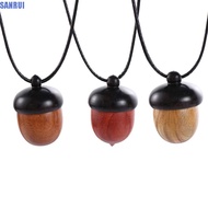 SANRUI Ebony Necklace Personality Pine Cone Acorn Jewelry Gift Wood Pendant Women Necklace Ethnic St