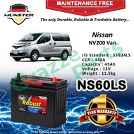 Münster Robust MF CMF NS60LS | 55B24LS (45AH) Car Battery Bateri Kereta for Nissan Van NV200