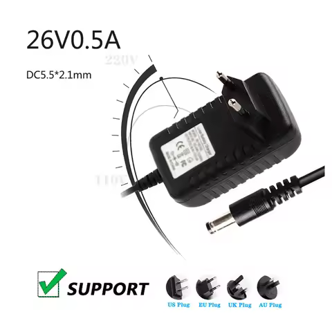 DC Power supply 26V 0.5A Power Adapter Smart Vacuum Cleaner Sweeper 26V 500MA Charger Cable