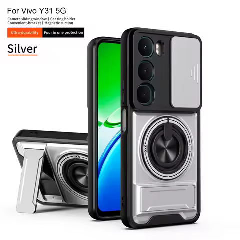For Vivo Y31/Y21D Y100 IDN V30 Lite Y200E V40 SE T3 Lens slide cover plastic hard shell rotating mag
