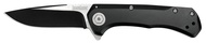 Showtime Pocketknife, Black, 3" 8Cr13MoV Stainless Steel Drop Point Plain Edge Blade, One-Handed Ass
