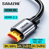 Samzhe 60Hz 2.1 48Gbps HDMI cable, HDMI to HDMI cable suitable for computers, TVs, projectors, PS4 P