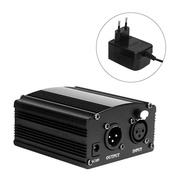 [Ready Stock] Professional 48V Microphone Phantom Power Supply with Adapter Phantom Power for Conden