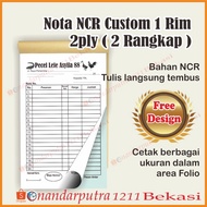 BGN1 Cetak Nota NCR 2 Ply 1 Rim Custom/Cetak nota ncr 1rim 2 Rangkap