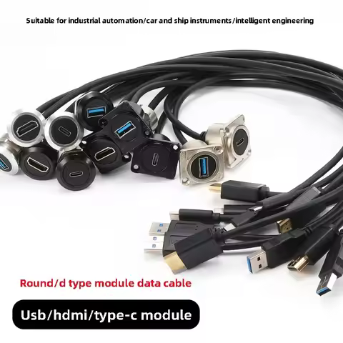 Type D Car Chassis Front USB Panel Installed With Cable HDMI Data Extension Cable Charging Industria