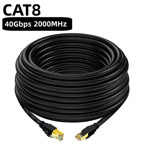 CAT 8 Ethernet Cable 40Gbps 2000MHz CAT8 RJ45 Network Lan Patch Cord Round 0.5/1/2/3/5/10/15/20/30M 