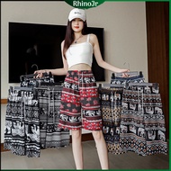 PNT66 RHINO Thai Elephant Pattern Shorts Women Summer Beach Shorts Thailand Elephant Print Summer Sh