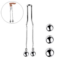 Stainless Steel Cock Ring Penis Heavy Stretcher Scrotal Weight-bearing Sex Toy