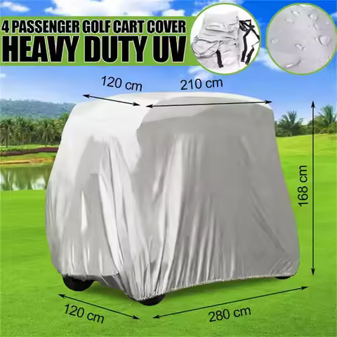 Car Cover Sunscreen Waterproof Outdoor Dustproof Snowproof Thickened Winter Silver For 4-seat Golf C