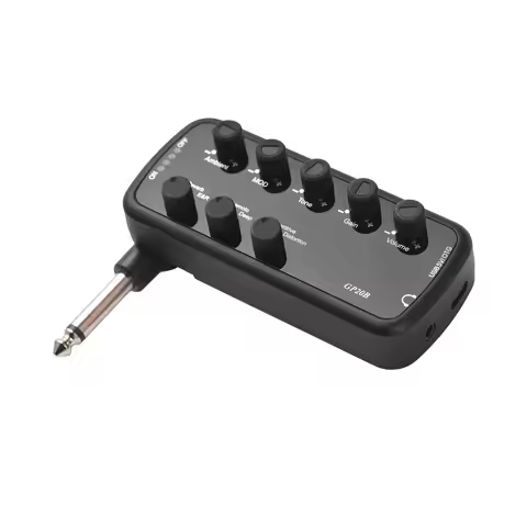 Mini Guitar Amplifier Portable Headphone Guitar Amplifier Plug Play 3 Built-In Speaker Simulations O