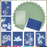 Cyanotype Paper Kit, 24 Pcs Sun Print Paper Kit A5 Solar Drawing Paper Sensitivity Nature Printing P