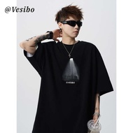 baju ootd lelaki baju t shirt lelaki baju ootd Cetakan jalan raya asli lelaki lengan pendek musim pa