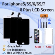 AAA +++ หน้าจอLCDสำหรับiPhone 6 7 8 6S Plus TouchจอสำรองสำหรับiPhone 5 5C 5S SE IPSดิจิไทเซอร์จอแอลซีดีAssembly 100% ทำงานไม่ตายพิกเซล + Freebiesกระจกเทมเปอร์ + เครื่องมือซ่อม + TPUเคสโทรศัพท์