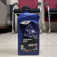 ELF SCOOTER 4 CITY 10W40 10W-40 10W 40 SEMI SYNTHETIC MINYAK HITAM ELF ORIGINAL (1L) SCOOTER SKUTER