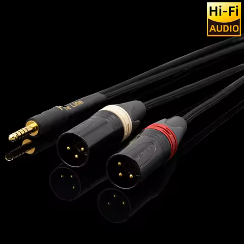 ▶Japan Mogami 4.4mm to 2 XLR Balanced Audio Cable Gold-Plated Plugs for Hi-Res DAP Headphone Amplifi