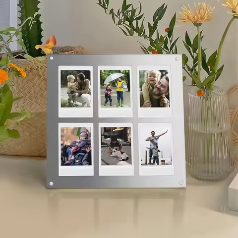 3-Inch Stereo Photo Frame Six Palaces Magnet Acrylic Photo Frame For Fujifilm Mini 12/11/8/9/40/41/9
