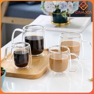 Cc Glass Coffee Cup Beverage Cups Heat-resistant Milk Tea Mug 150-450ml