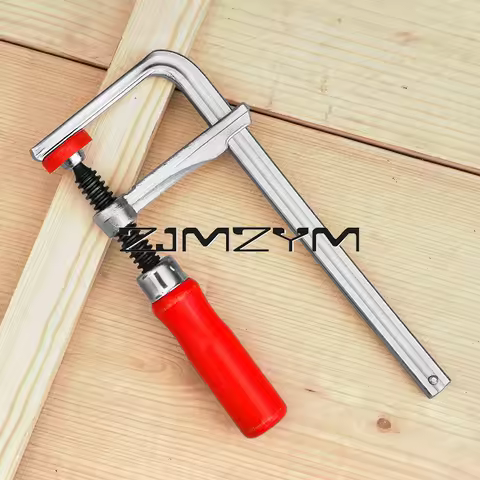 1Pc 120mm 160mm 200mm 300mm Wood Handle Guide Rail Clamps with Screw Action Arm for Woodworking MFT 