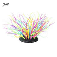 CEASI Silicone Anemone Coral, Luminous Feature Colorful Artificial Sea Anemone Coral, Ornament Silic