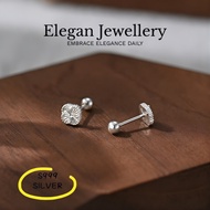 AG1 Elegan Jewellery S999 Pure Silver Lucky Four-Leaf Clover Earrings