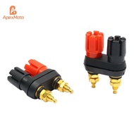 ApexMoto Speaker Banana Plug Terminal Connector Banana Socket Dual Female Banana Plug For Speaker Am