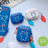 ️Free Hanger ️ Brunch Brother 1 2 silicone airpod Case - Wireless headphone Case i11 i12 i100