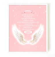 基督主禱文-新生兒禮物-臥室裝飾畫-基督教禮物-聖經經文