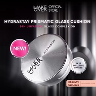 MAKE OVER Hydrastay Prismatic Glass Cushion - Glow Cushion Plumpy Anti Crack Smudgeproof Not Cakey N