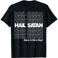 HAIL SATAN T-Shirt (Classic NYC Bodega Thank You Bag White) T-Shirt - Shirt - T-Shirt - Adult T-Shir