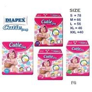 Diapex Cutie Dry Diapers Mega Pack (Size: S78, M66, L56, XL46, XXL40)