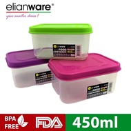 Elianware Food Container 450ml BPA Free Food Container Stackable Tupperware BPA Free Plastic