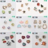 Crocs Jibbitz Metal Heart Jibbitz DIY Gem Shoe Buckle charm crocs Metal Bear Crocs Accessories