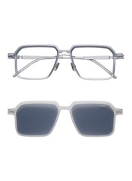 A. SOCIETY KOWLOON METAL RECTANGULAR CLIP ON SUNGLASSES