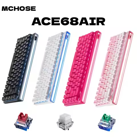 Mchose Ace68 Air Gaming Keyboard Hall Effect 0.001mm Rapid Trigger 8K+256K Polling Rate Dynamic RGB 