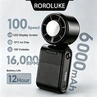 ⚡ Ready Stock ⚡ 6000 mAh Turbo  Kipas Mini Handheld Portable Turbo Fan Rechargable Mini Fan Strong W