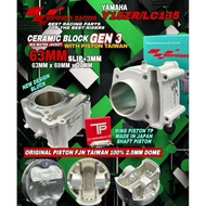LC135/Y15 RACING BLOCK 63MM+3MM GEN 3 HI POWER CERAMIC BLOCK FORGED PISTON