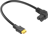 12AWG IEC C15 to XT60 Charging Conversion Cable,90-Degree C15 to XT60 Charging Adapter Cable 10A 250