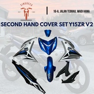 【SECOND HAND】COVER SET Y15ZR V2 YAMAHA BIRU SILVER YSUKU Y15ZR PART ACCESSORIES MOTOR