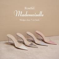 ROSEFEL - Mademoiselle Sandal Wedges Clear Transparent 7 cm Heels Wedges Shoes Women Wedges Heels