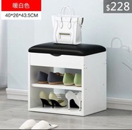 （訂貨價：$228）換鞋凳 (40cm) 雙層|三層 鞋櫃 鞋架(附帶收納空間) Storage Shoe Stool
