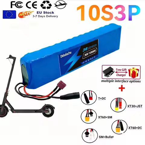 18650 lithium ion Battery Pack 100Ah 10s3p 36V Battery for FIIDO D1/D2/D2S D4S Folding Electric Mope