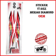[GOOD QUALITY ] STICKER YAMAHA Y125 Y125Z 125Z MERAH DIAMOND (5) OEM / STRIPE COVERSET MERAH DIAMOND
