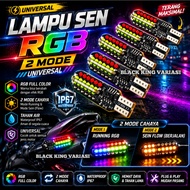 48-LED COB T10 RGB 2-Mode Motorcycle Turn Signal & Position Light, Plug-and-Play