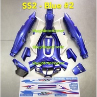 YAMAHA SS2 Y110 2 BODY COVER SET DPBMC BLUE WITH STICKER#2 (HLD) COVERSET YAMAHA Y110 2 YAMAHA SS2 BIRU DPBMC