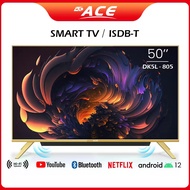 ACE 50" UHD Smart Google TV DK5(Android 11, Netflix, Youtube, Chromecast, BT, ISDB, Soundbar) with Bracket