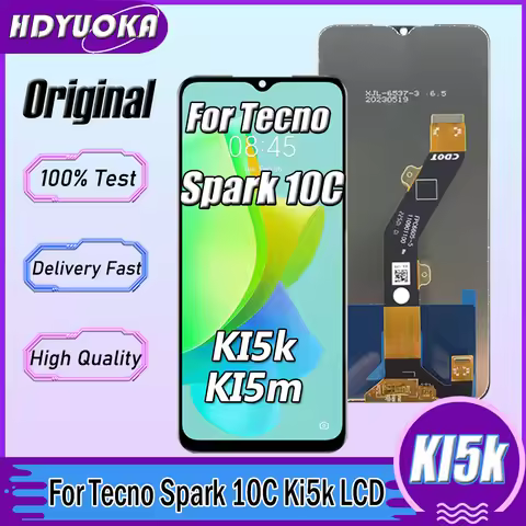 Original For Tecno Spark 10C KI5k KI5m LCD Display Touch Screen Digitizer Assembly Replacement For T