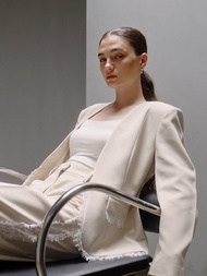 Pomelo. x Janesuda เบลเซอร์แต่งขอบลูกไม้ / Pomelo. x Janesuda Lace Trim Blazer