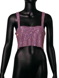 Hot Selling Metal Rhinestone Vest Womens Nightclub Top Diamond Tether Strap Sequin Vest 【TUE】