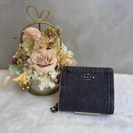 Coach 牛仔黑短夾